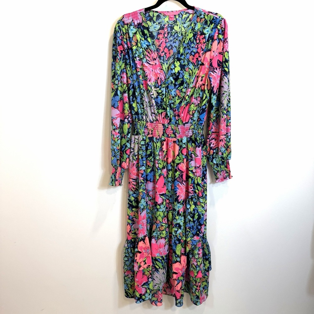 Lilly Pulitzer Size 14 Dress Christina Midi Festive Fantasy Cottagecore Floral